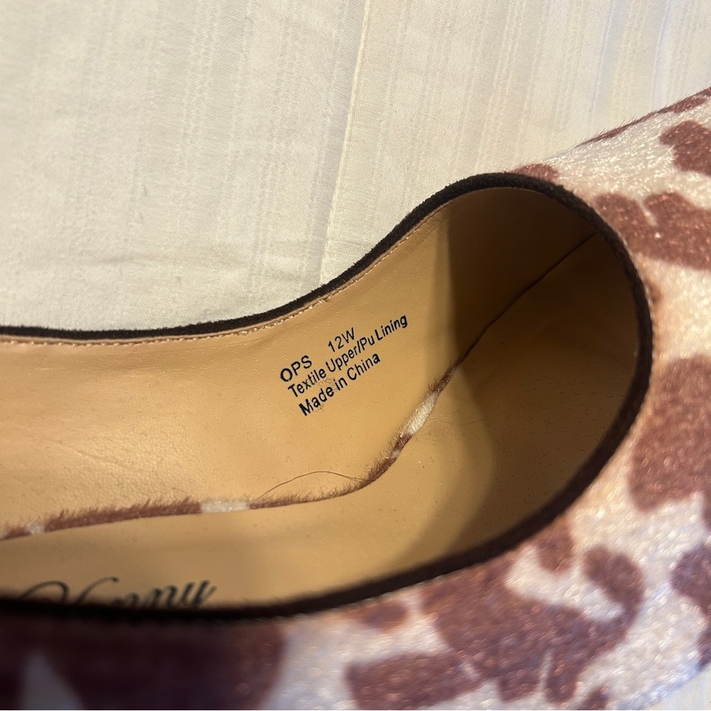 Kenny Loves Penny Brown Animal Print Heels Size 12 Wide - Picture 7 of 8